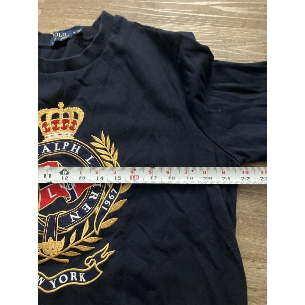 Polo Ralph Lauren Crest Crown Crewneck Sweatshirt Mens Medium Navy New York USA